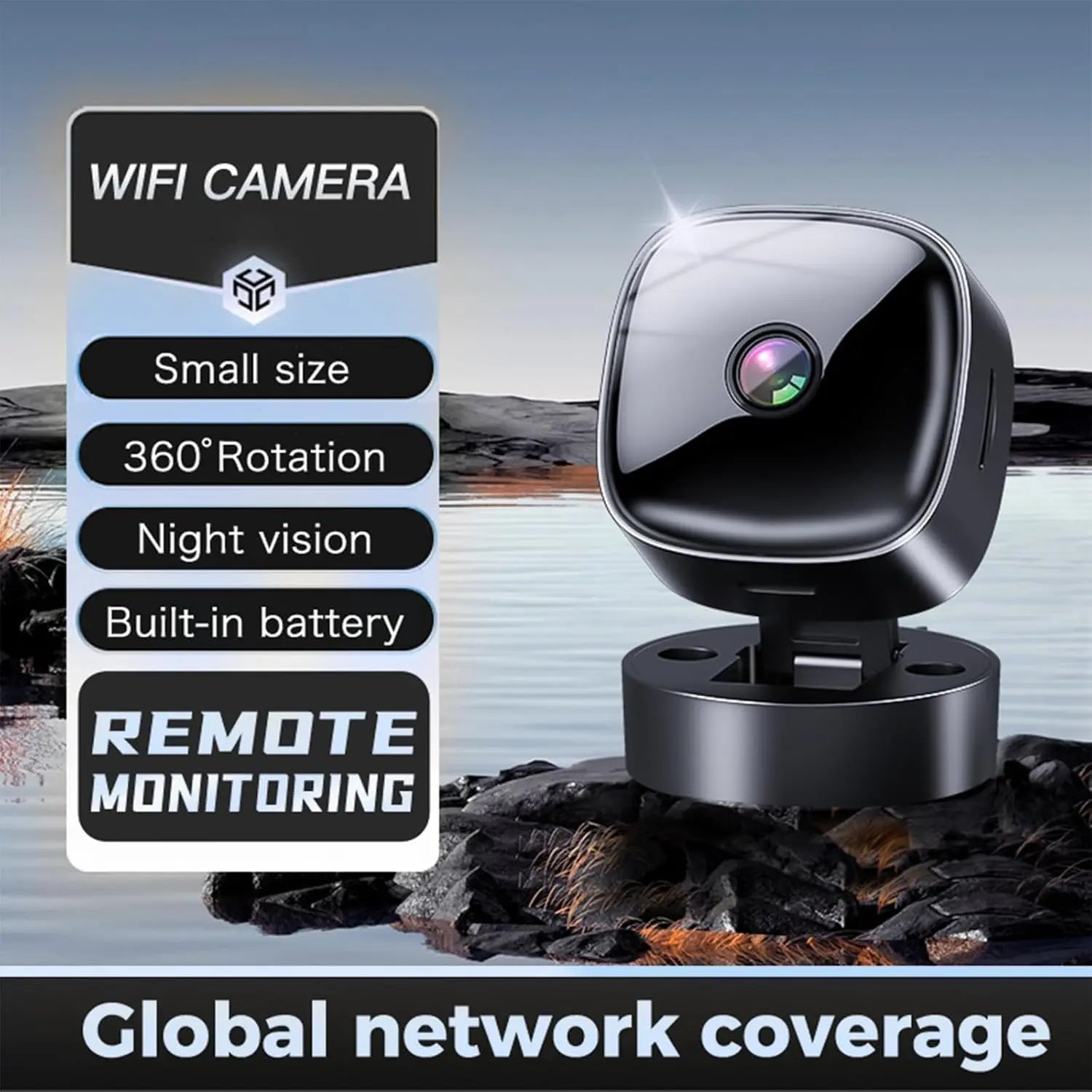Wireless HD WiFi Camera for Indoor and Outdoor Use - Smart Home Security Solution, Mobile Viewable, Ideal for Monitoring Elderly, Children, and Pets